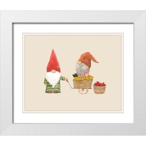 Harvest Gnomes III Neutral White Modern Wood Framed Art Print with Double Matting by Jackson, Jenaya