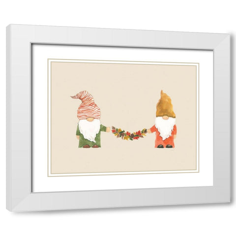 Harvest Gnomes IV Neutral White Modern Wood Framed Art Print with Double Matting by Jackson, Jenaya