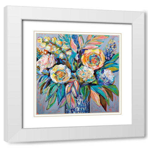 Ginger Party White Modern Wood Framed Art Print with Double Matting by Vertentes, Jeanette