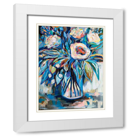 Fall Garden White Modern Wood Framed Art Print with Double Matting by Vertentes, Jeanette