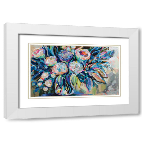 Festive Colors White Modern Wood Framed Art Print with Double Matting by Vertentes, Jeanette