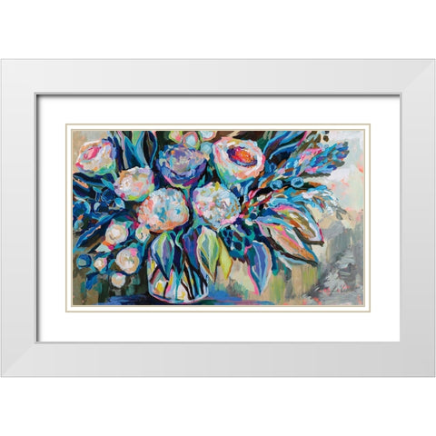 Festive Colors White Modern Wood Framed Art Print with Double Matting by Vertentes, Jeanette