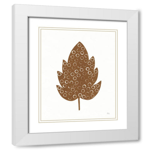 Foliage Fun II White Modern Wood Framed Art Print with Double Matting by Marshall, Laura