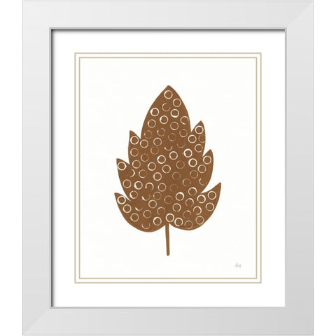 Foliage Fun II White Modern Wood Framed Art Print with Double Matting by Marshall, Laura
