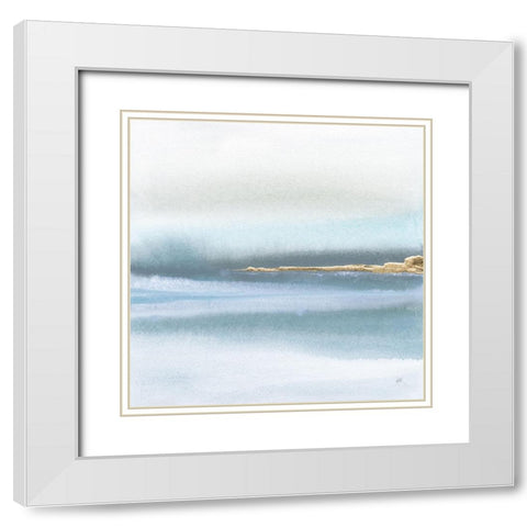 Blue Earth I White Modern Wood Framed Art Print with Double Matting by Paschke, Chris