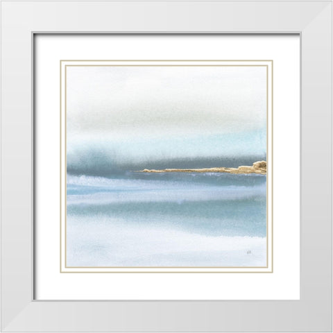 Blue Earth I White Modern Wood Framed Art Print with Double Matting by Paschke, Chris