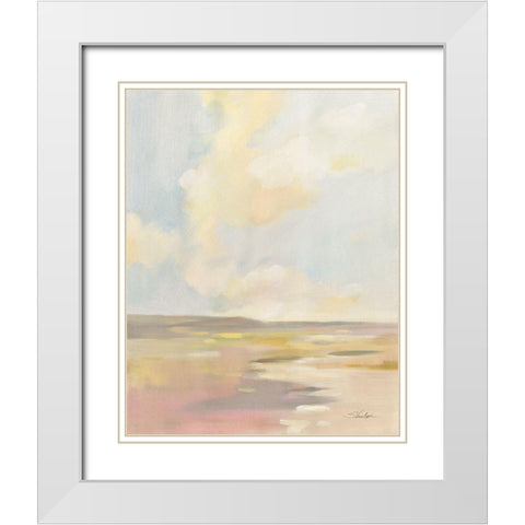 Light Cloud White Modern Wood Framed Art Print with Double Matting by Vassileva, Silvia
