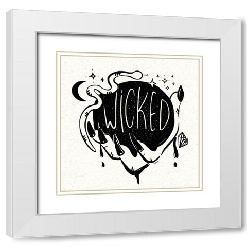 Witches Potion I White Modern Wood Framed Art Print with Double Matting by York, Leah