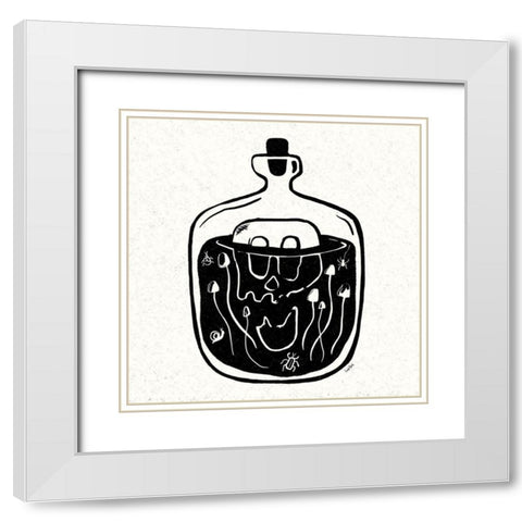 Witches Potion III White Modern Wood Framed Art Print with Double Matting by York, Leah