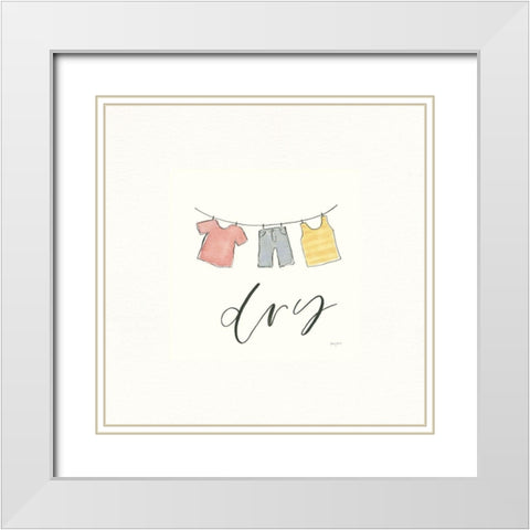 Wash Dry Fold Repeat II White Modern Wood Framed Art Print with Double Matting by Jackson, Jenaya