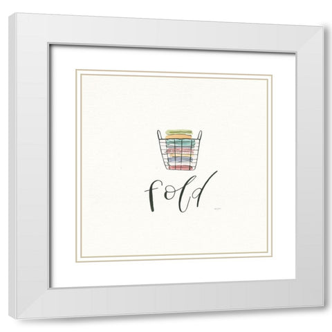 Wash Dry Fold Repeat III White Modern Wood Framed Art Print with Double Matting by Jackson, Jenaya