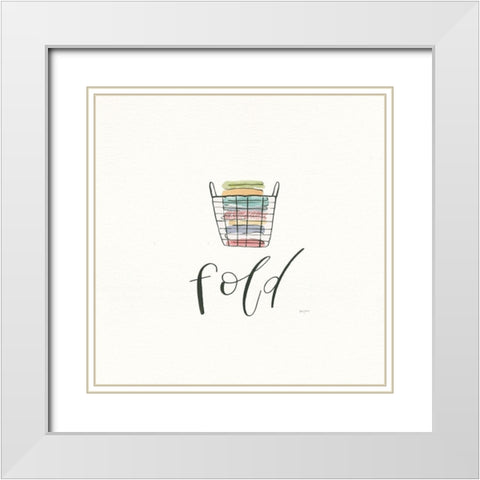 Wash Dry Fold Repeat III White Modern Wood Framed Art Print with Double Matting by Jackson, Jenaya