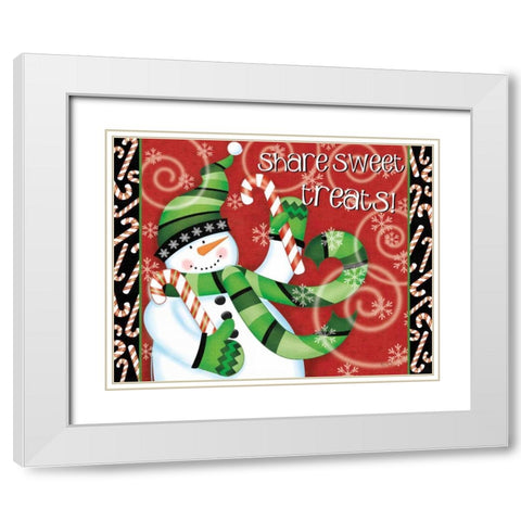 Sweet  Holidays I White Modern Wood Framed Art Print with Double Matting by Charron, Veronique