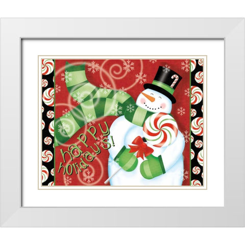 Sweet Holidays II White Modern Wood Framed Art Print with Double Matting by Charron, Veronique