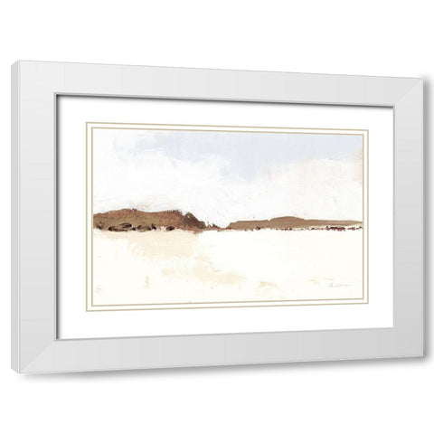 Calm Water Light White Modern Wood Framed Art Print with Double Matting by Munger, Pamela