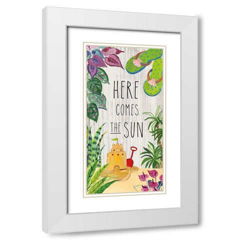 Tropical Home VI White Modern Wood Framed Art Print with Double Matting by Zaman, Farida