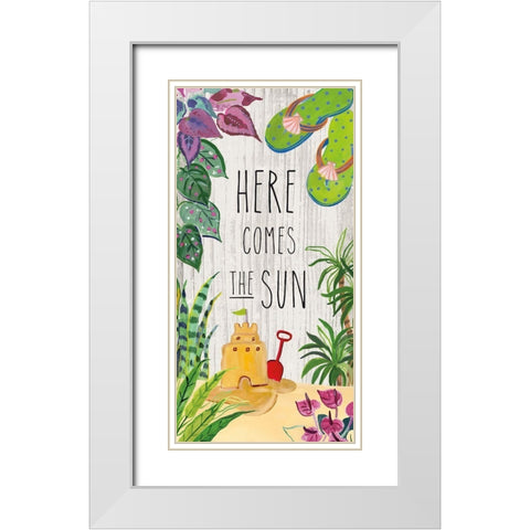Tropical Home VI White Modern Wood Framed Art Print with Double Matting by Zaman, Farida