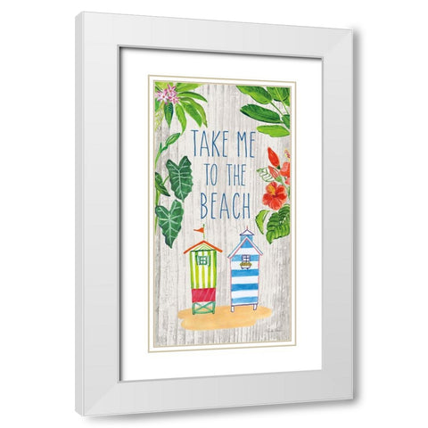 Tropical Home VII White Modern Wood Framed Art Print with Double Matting by Zaman, Farida