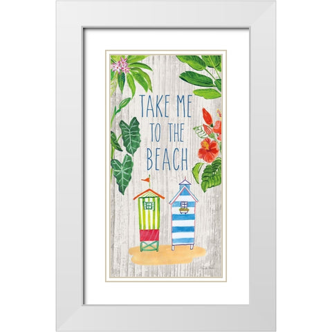 Tropical Home VII White Modern Wood Framed Art Print with Double Matting by Zaman, Farida