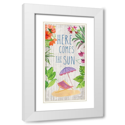 Tropical Home VIII White Modern Wood Framed Art Print with Double Matting by Zaman, Farida