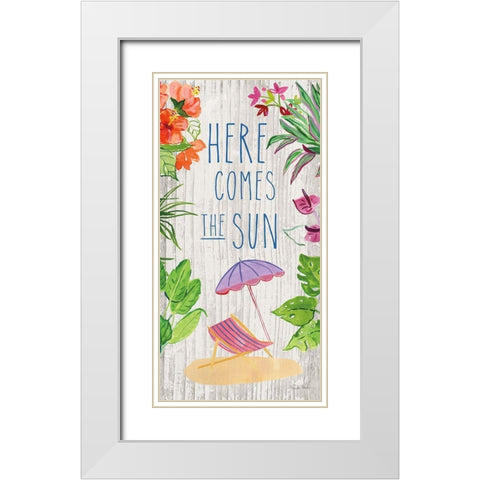 Tropical Home VIII White Modern Wood Framed Art Print with Double Matting by Zaman, Farida