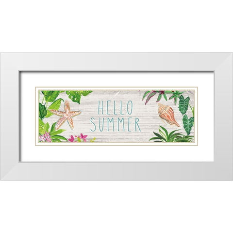 Tropical Home XI White Modern Wood Framed Art Print with Double Matting by Zaman, Farida