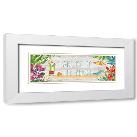Tropical Home XII White Modern Wood Framed Art Print with Double Matting by Zaman, Farida