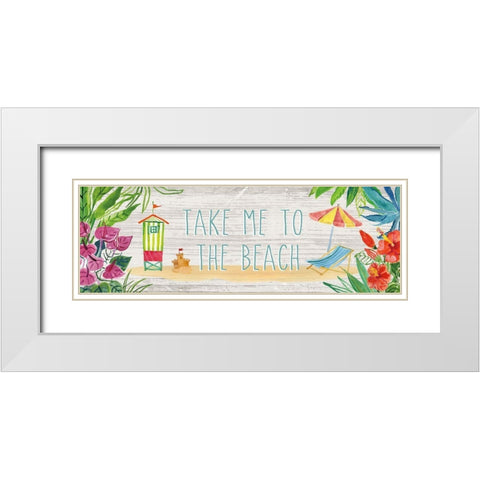 Tropical Home XII White Modern Wood Framed Art Print with Double Matting by Zaman, Farida