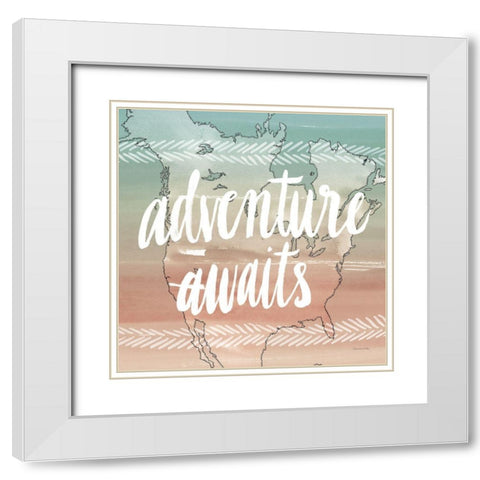 World Traveler IV Neutral White Modern Wood Framed Art Print with Double Matting by Miller, Sara Zieve