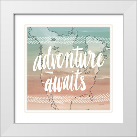 World Traveler IV Neutral White Modern Wood Framed Art Print with Double Matting by Miller, Sara Zieve