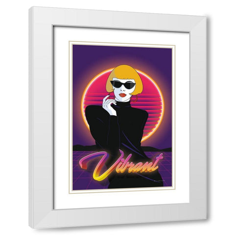 So Eighties I White Modern Wood Framed Art Print with Double Matting by Escalante, Omar