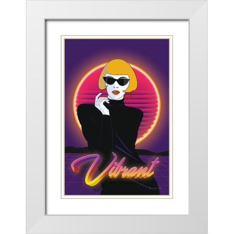 So Eighties I White Modern Wood Framed Art Print with Double Matting by Escalante, Omar