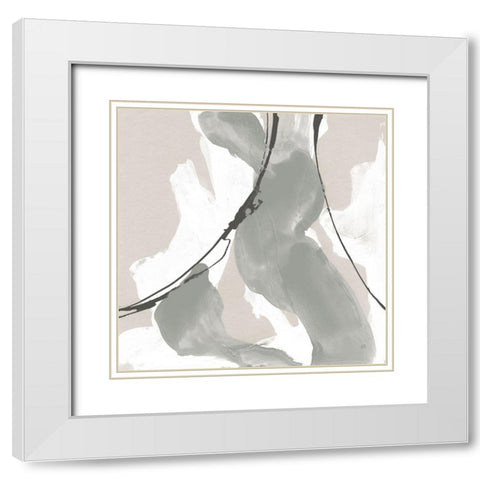 Touch of Gray II White Modern Wood Framed Art Print with Double Matting by Paschke, Chris