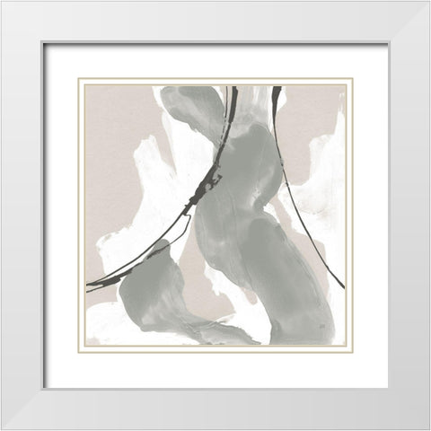 Touch of Gray II White Modern Wood Framed Art Print with Double Matting by Paschke, Chris