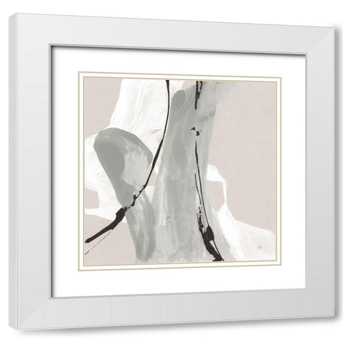 Touch of Gray IV White Modern Wood Framed Art Print with Double Matting by Paschke, Chris