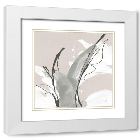 Touch of Gray V White Modern Wood Framed Art Print with Double Matting by Paschke, Chris