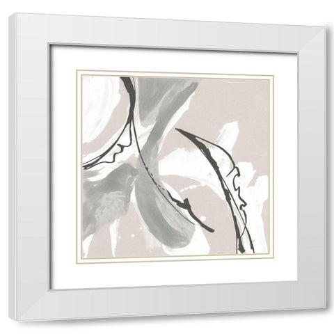 Touch of Gray VI White Modern Wood Framed Art Print with Double Matting by Paschke, Chris
