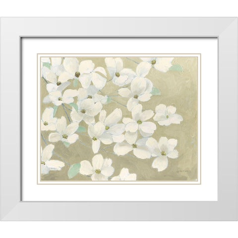 Dogwood Delight White Modern Wood Framed Art Print with Double Matting by Wiens, James