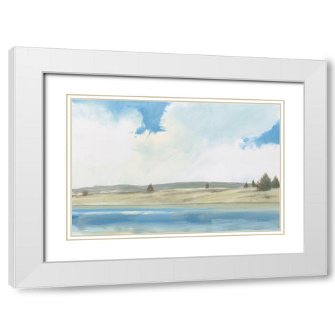 Tranquil Landscape White Modern Wood Framed Art Print with Double Matting by Wiens, James