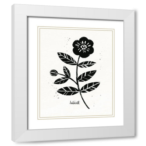 Bold Blooms IV White Modern Wood Framed Art Print with Double Matting by Tavoletti, Anne