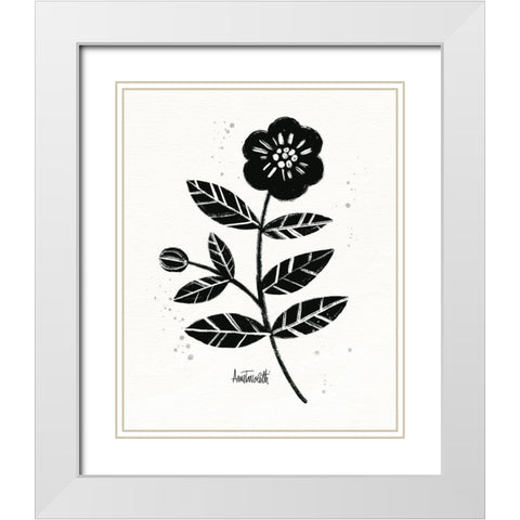 Bold Blooms IV White Modern Wood Framed Art Print with Double Matting by Tavoletti, Anne