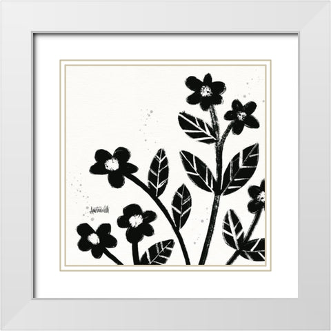 Bold Blooms VII White Modern Wood Framed Art Print with Double Matting by Tavoletti, Anne