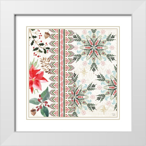 Winter Moment III White Modern Wood Framed Art Print with Double Matting by June, Dina