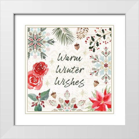 Winter Moment VI White Modern Wood Framed Art Print with Double Matting by June, Dina