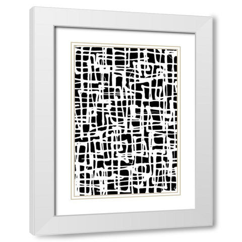 Streets and Alleys White Modern Wood Framed Art Print with Double Matting by Wild Apple Portfolio