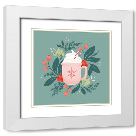 Holiday Mug I White Modern Wood Framed Art Print with Double Matting by Graham, Gia