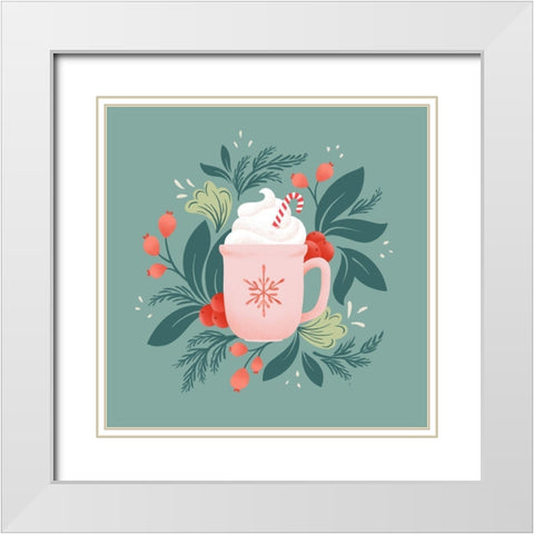 Holiday Mug I White Modern Wood Framed Art Print with Double Matting by Graham, Gia