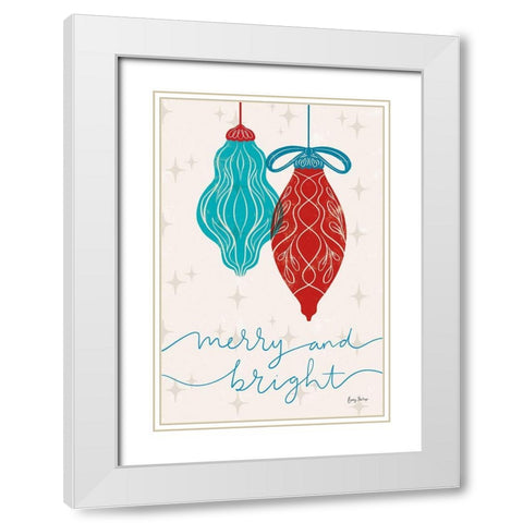 Retro Ornament VIII Blue White Modern Wood Framed Art Print with Double Matting by Thorns, Becky