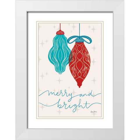 Retro Ornament VIII Blue White Modern Wood Framed Art Print with Double Matting by Thorns, Becky