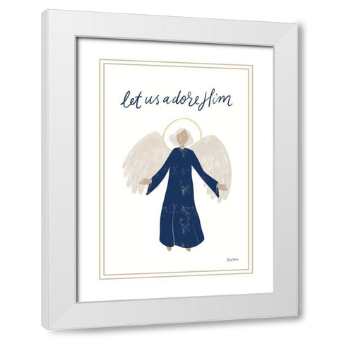 Nativity I with Navy White Modern Wood Framed Art Print with Double Matting by Thorns, Becky